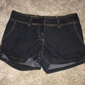 Dark washed shorts